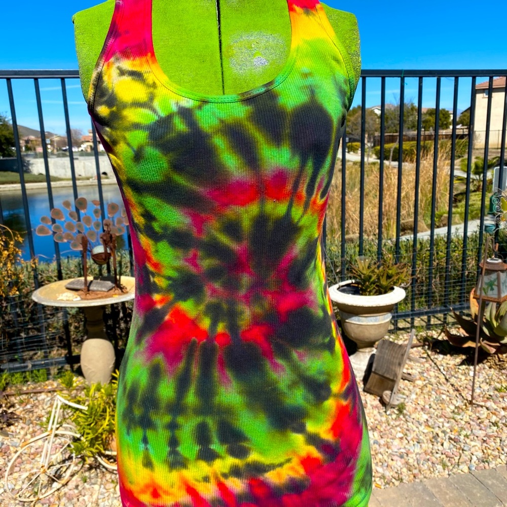 ❗️Custom Tie Dye❗️🌈 Rasta Tank Top